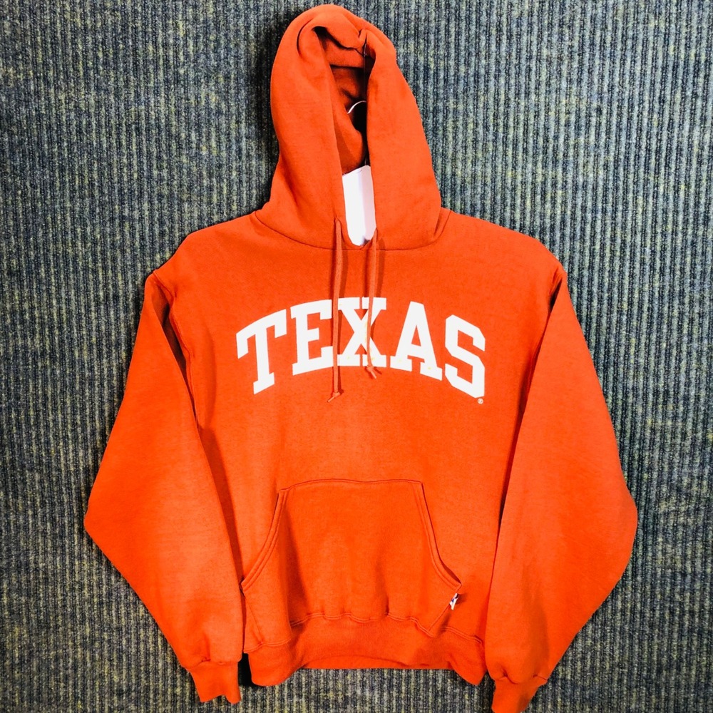 Russell Athletic Texas Longhorns Orange Hoodie Sweatshirt Men's‎ Size M